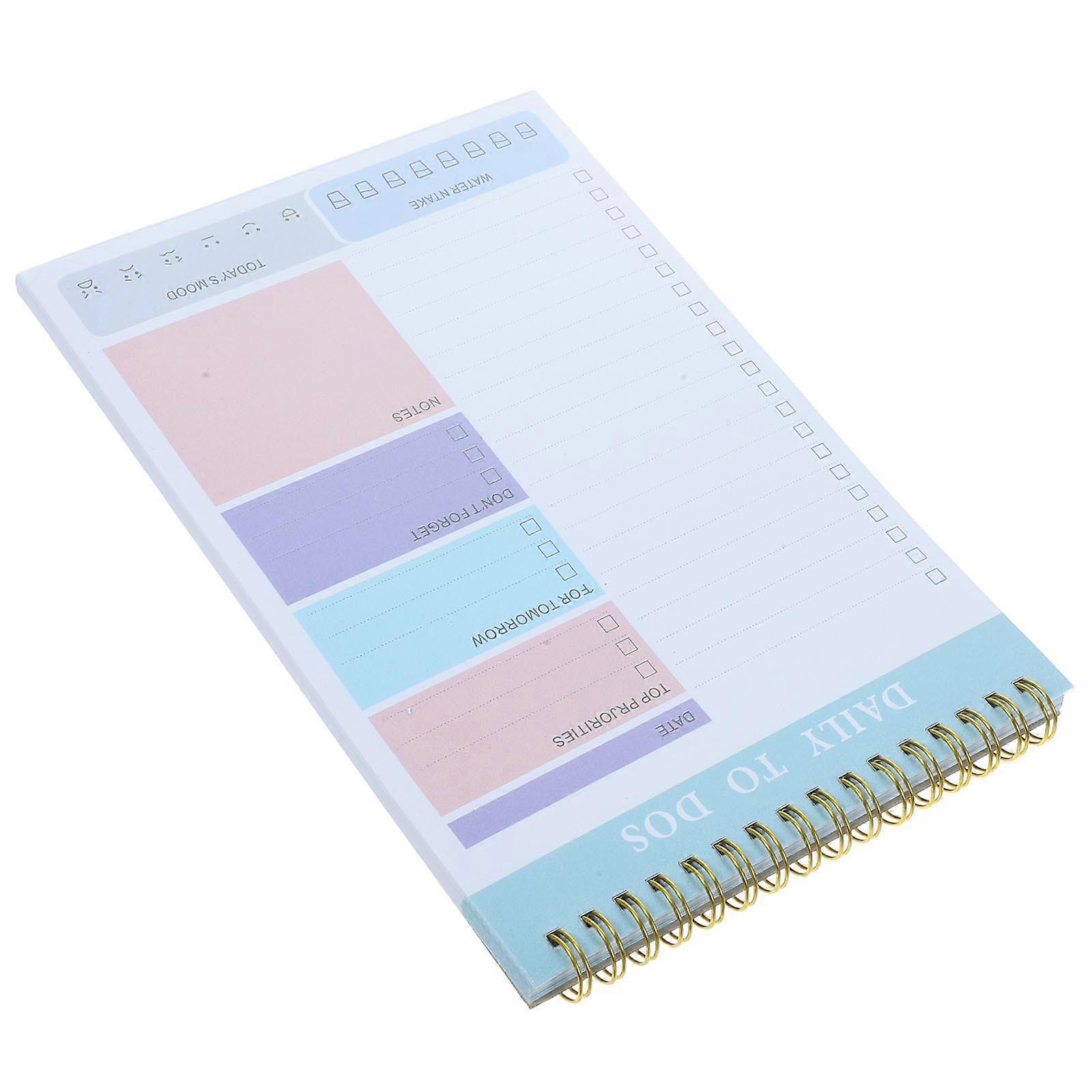 Daily Planner Notepad for Activity Planning Blue Paper Material