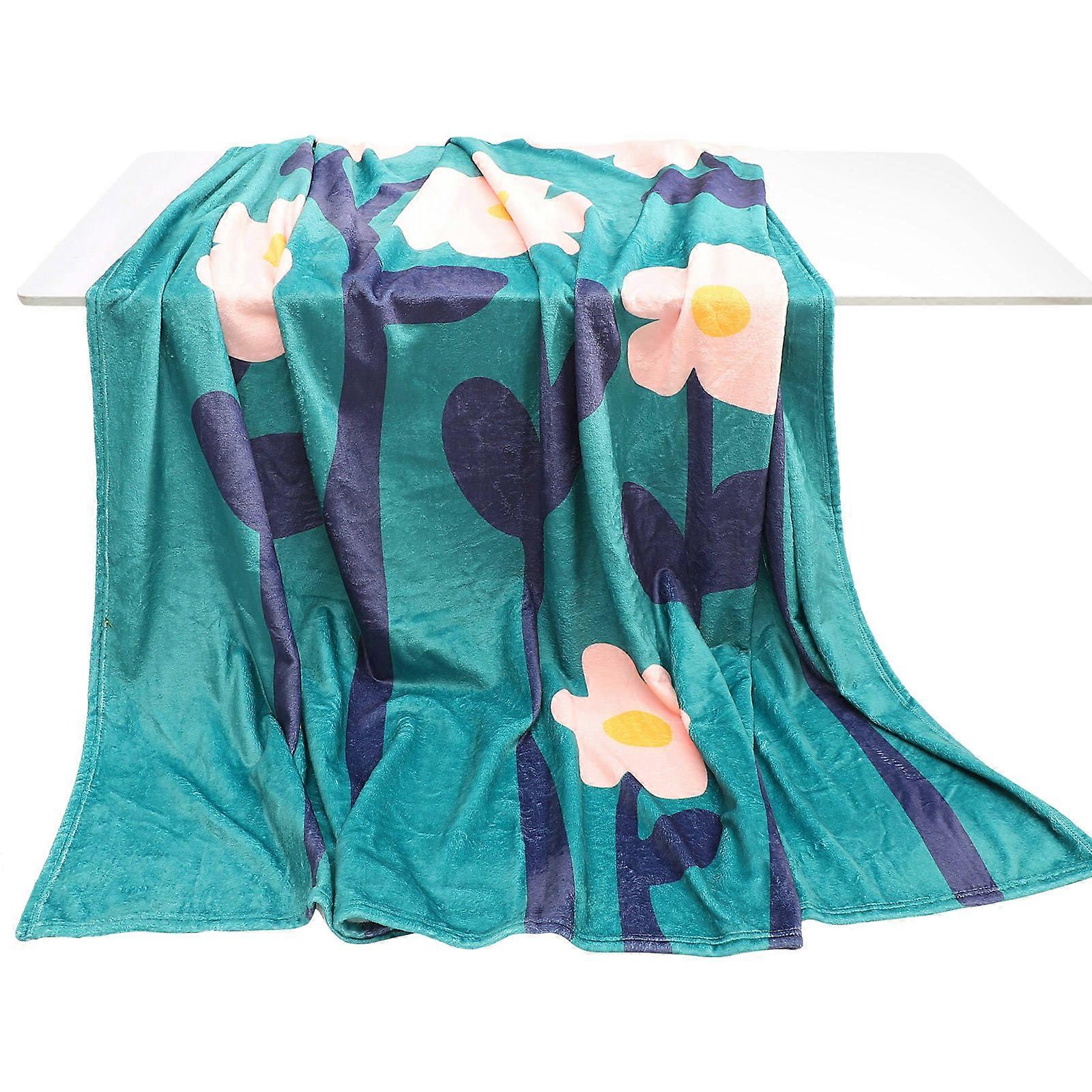 Fuzzy Blanket Polyester Material Bedding Office Decor Foldable 1Pack