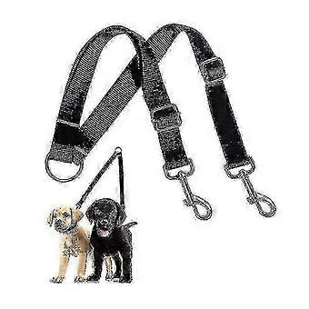 Correa doble de entrenamiento para perros SXQ, antienredos, ajustable de 35 a 60 cm, para perros de hasta 50 kg por lado.
