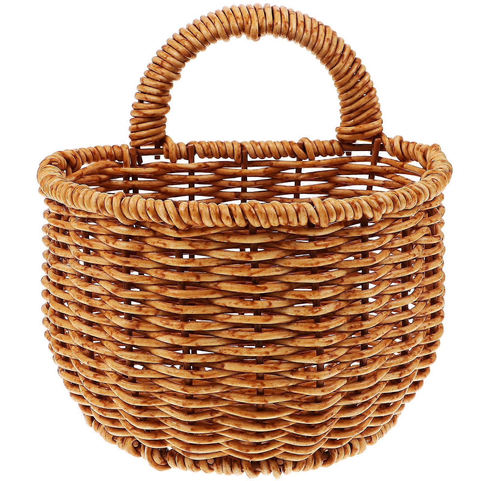 Bread Basket for Storage Organizer with Light Brown PP Material