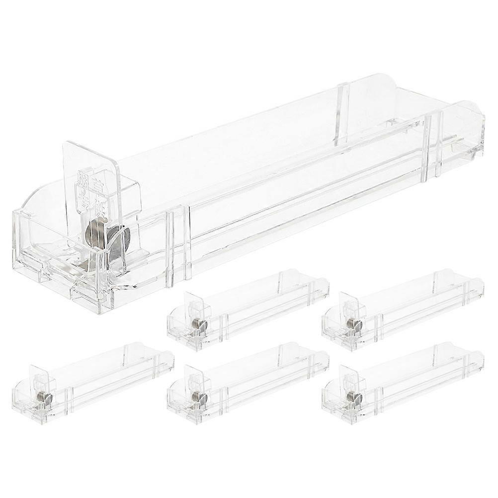6Pcs Automatic Display Rack for Storage Use with Transparent Design