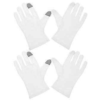 Gants de nuit hydratants en coton avec fonction tactile (2 paires)