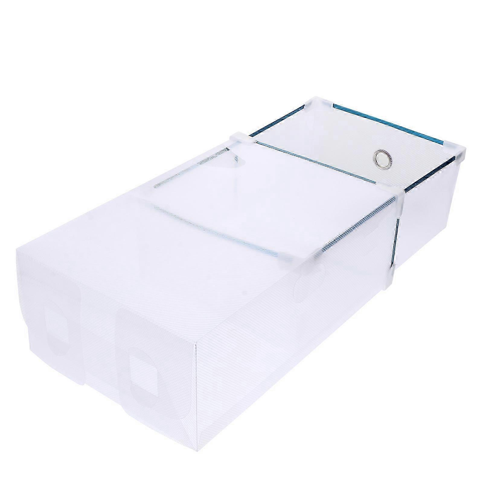 Transparent Plastic Storage Boxes for Storage 2Pcs Drawer Type Organizers