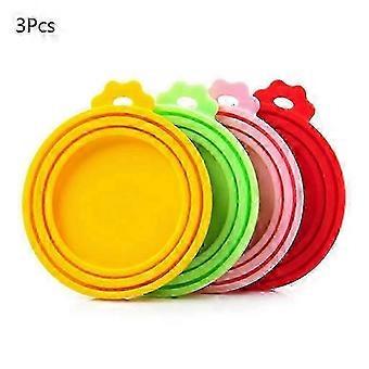 Portable Silicone Dog Cat Canned Lid Pet Food Cover Storage Fresh-keeping Lids FAST
