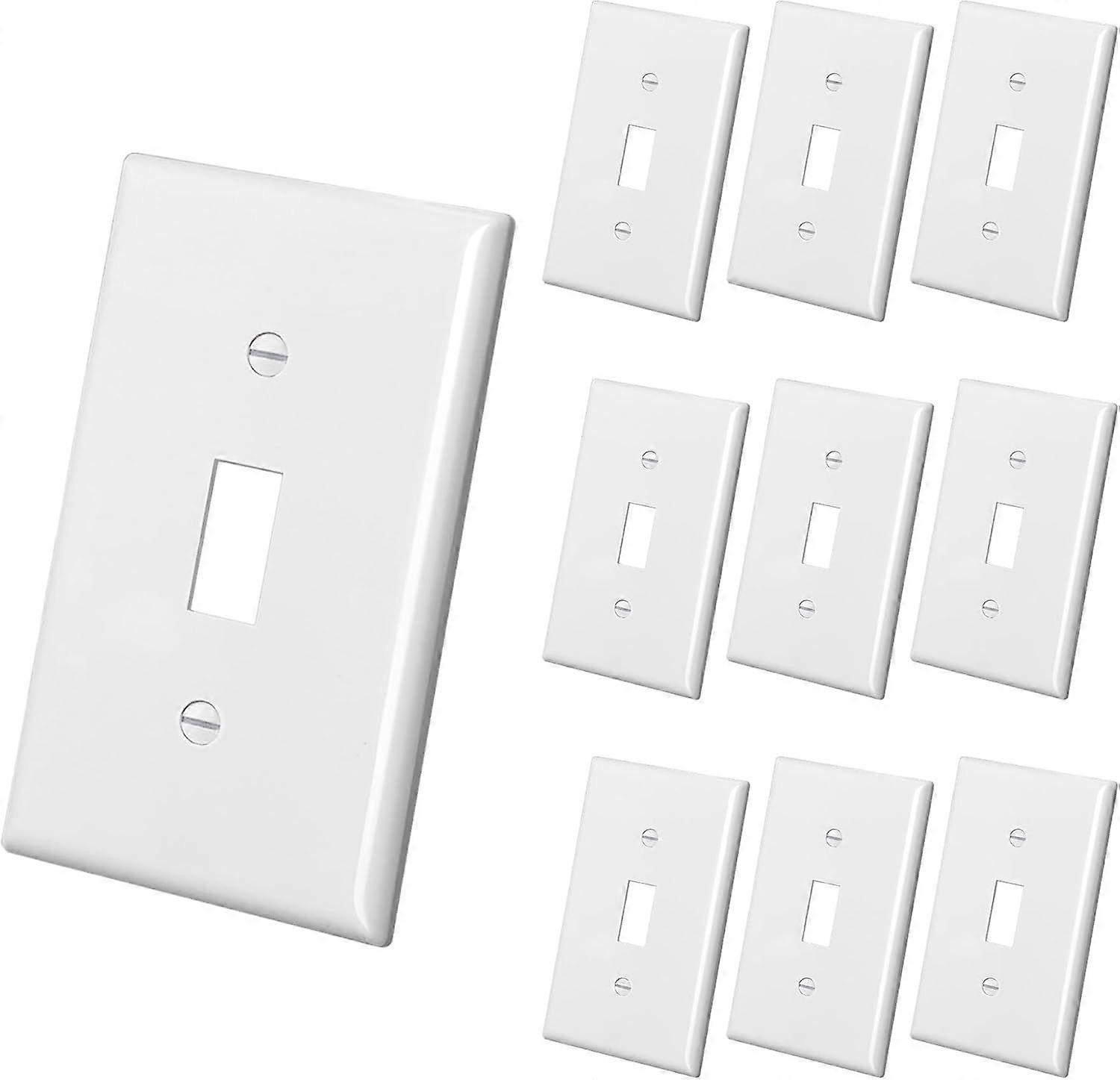 10-pack single-gang toggle switch panels, rugged and durable polycarbonate toggle switch c