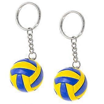 2pcs Volleyball Key Chain Volleyball Key Ornament Sports Ball Key Chain Bag Ornaments