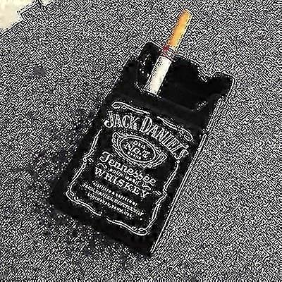 Jack Daniel's Creative Ceramic Tobacco Cigarette Packaging Shape Ashtray