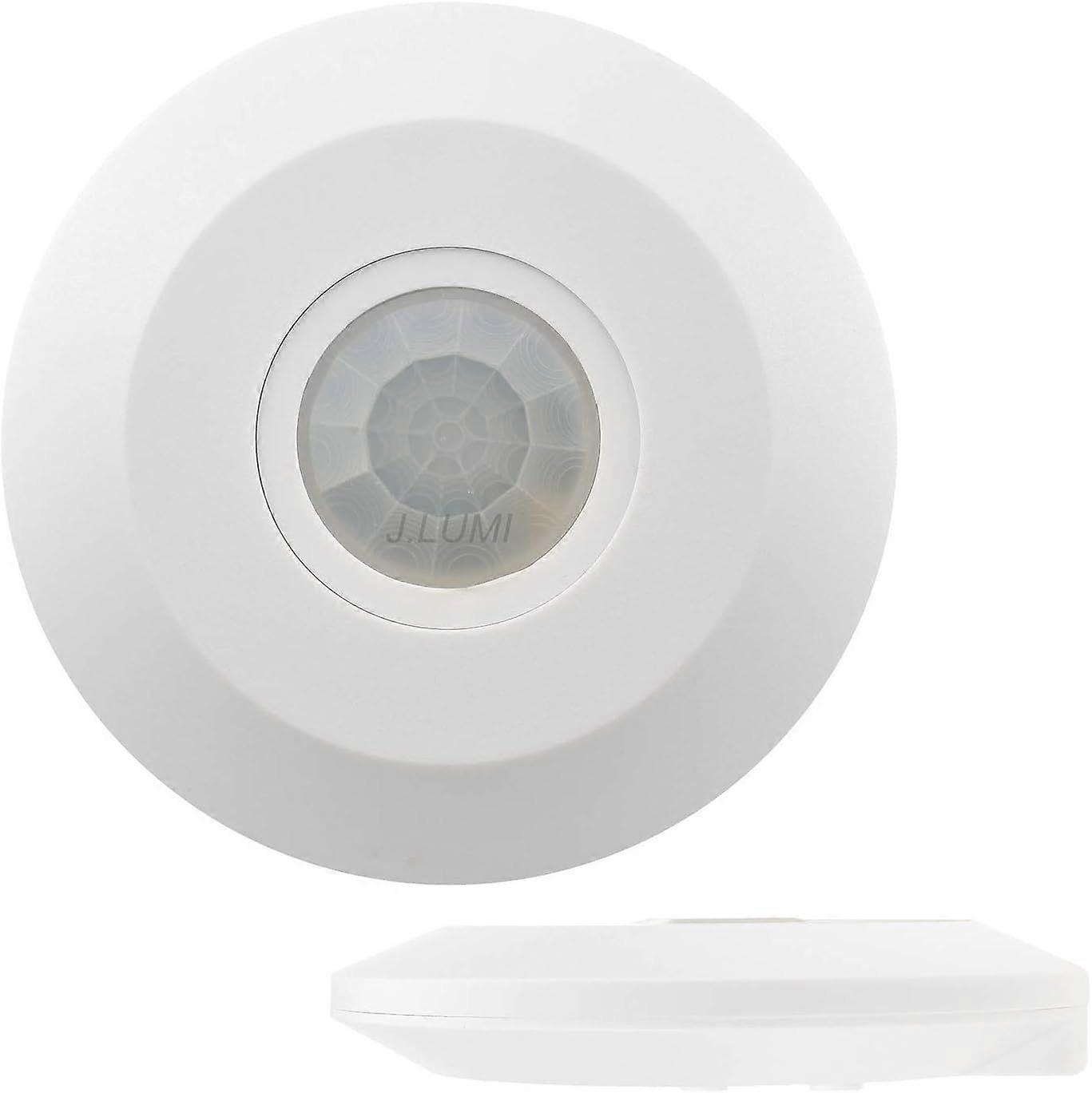 YCA1050 PIR Motion Sensor Light Switch 2000W, Ceiling Mount Motion Sensor Ceiling Motion Sensor Switch, PIR Sensor, Slim Profile, White (85-265V AC)