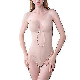 Women Plunging Deep V-neck Body Shaper Strapless Backless Bodysuit Shapewear U Plunge Seamless Thong Full Bodysuits