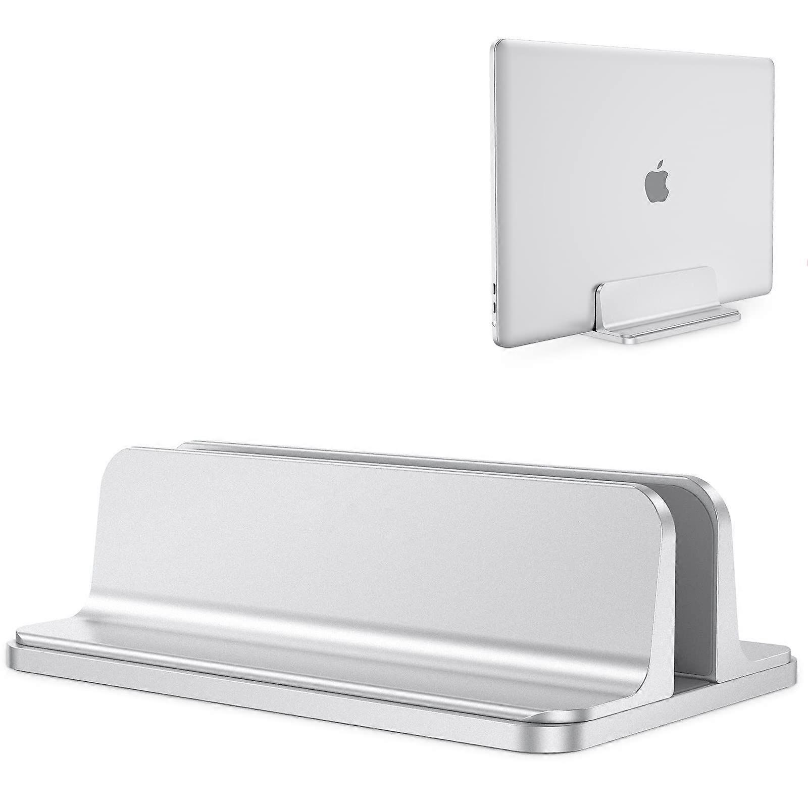 Vertical Laptop Stand Adjustable,Aluminum MacBook Stand Silver