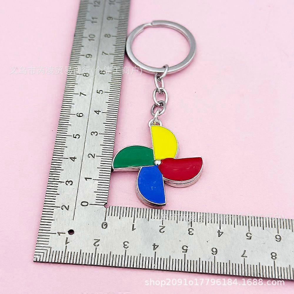 Rotating Colorful Windmill Pendant Keychain