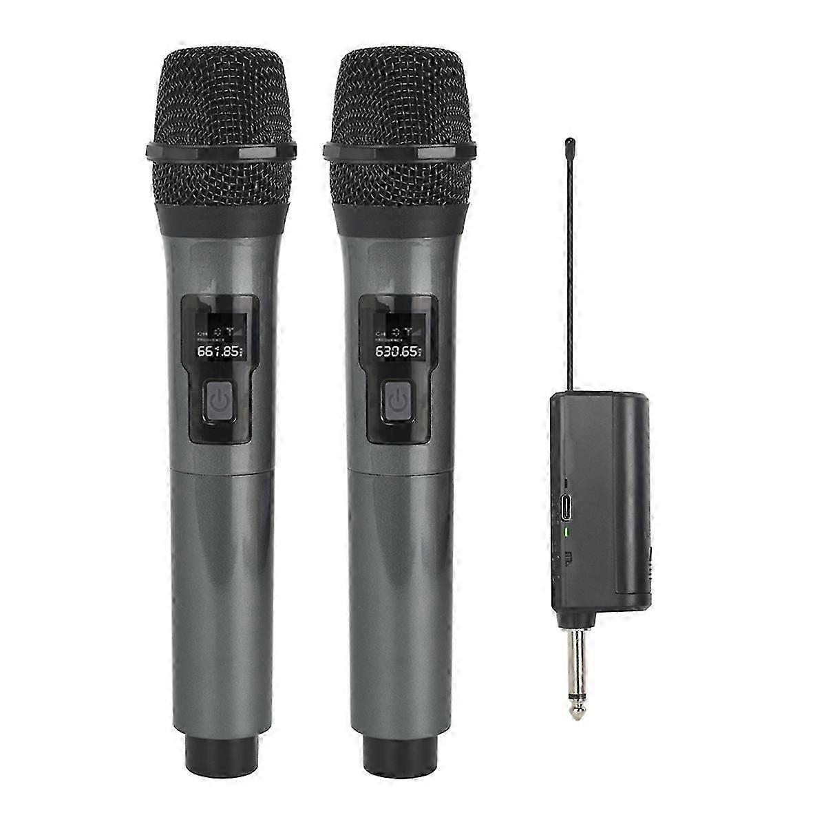 WN043 Wireless Microphone 2 Channels UHF Fixed Frequency Handheld Mic