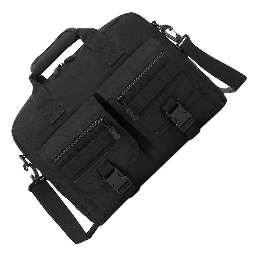 Black Cross Body Computer Briefcase Nylon for Storage Use