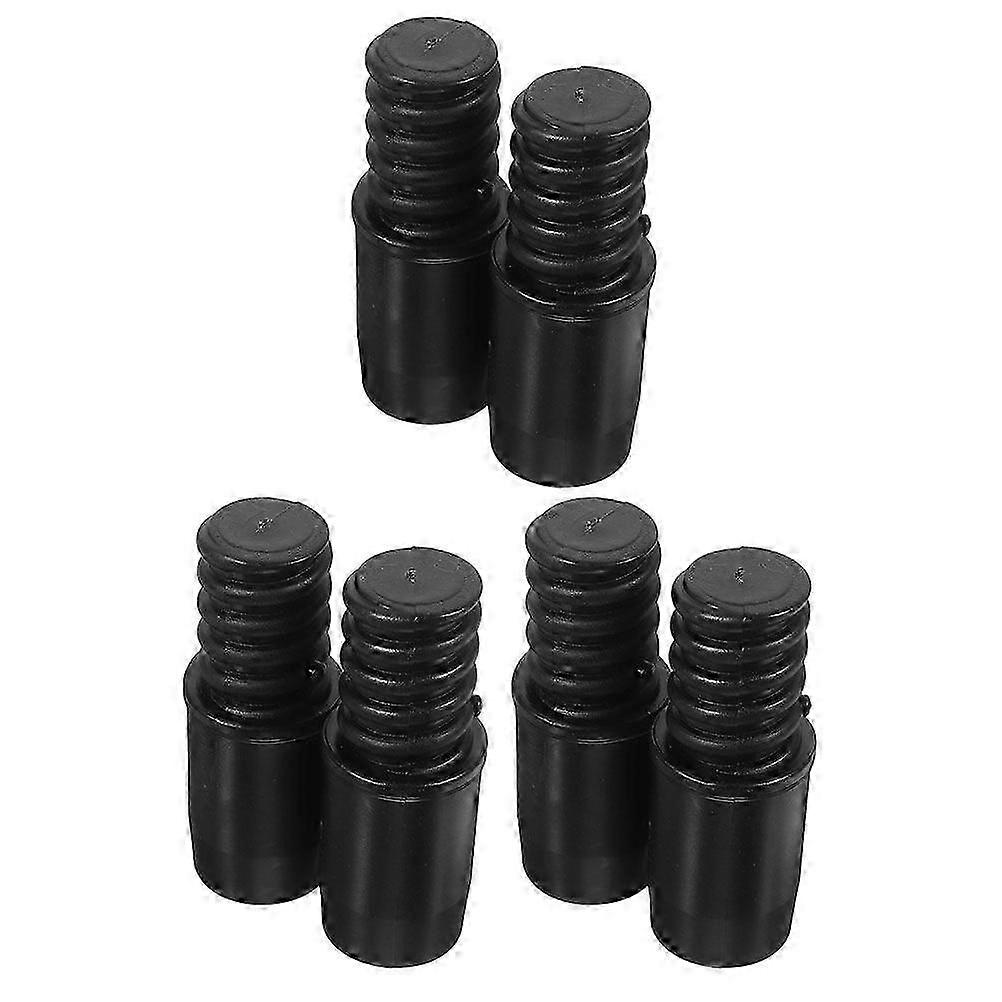 6pcs Replacement Tail Adapter Threaded Tip Replacement Threaded Tip Repair Mop Handle Pole Handle