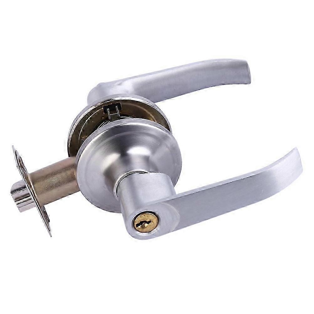 Security Latch Door Handle Lock With Key Openable Function compatible with Bedroom And Bathroom Use 1 Set