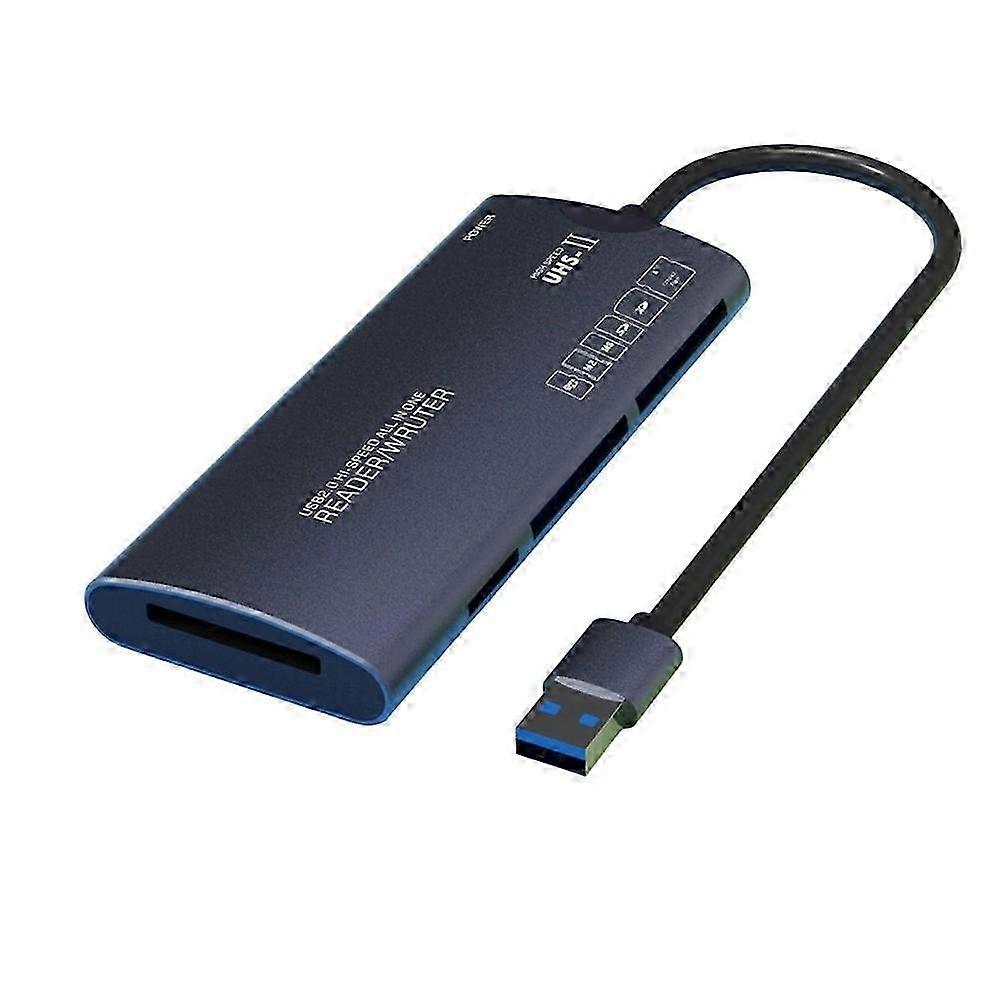 6 in 1 USB Multifunctional Reader SD/TF/XD/CF/M2 Memory Card Adapter compatible withCameras Computers High-Speed Data Transfer