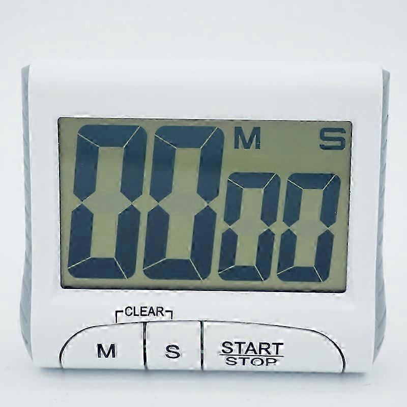 Kitchen Timer, 24H Digital Magnetic Electronic Kitchen Timer with Magnetic Holder - White