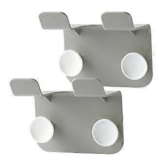 Adhesive Wall Mounted Hair Dryer Holder 2pcs No Drilling Rack for Bathroom Home and Salon Use