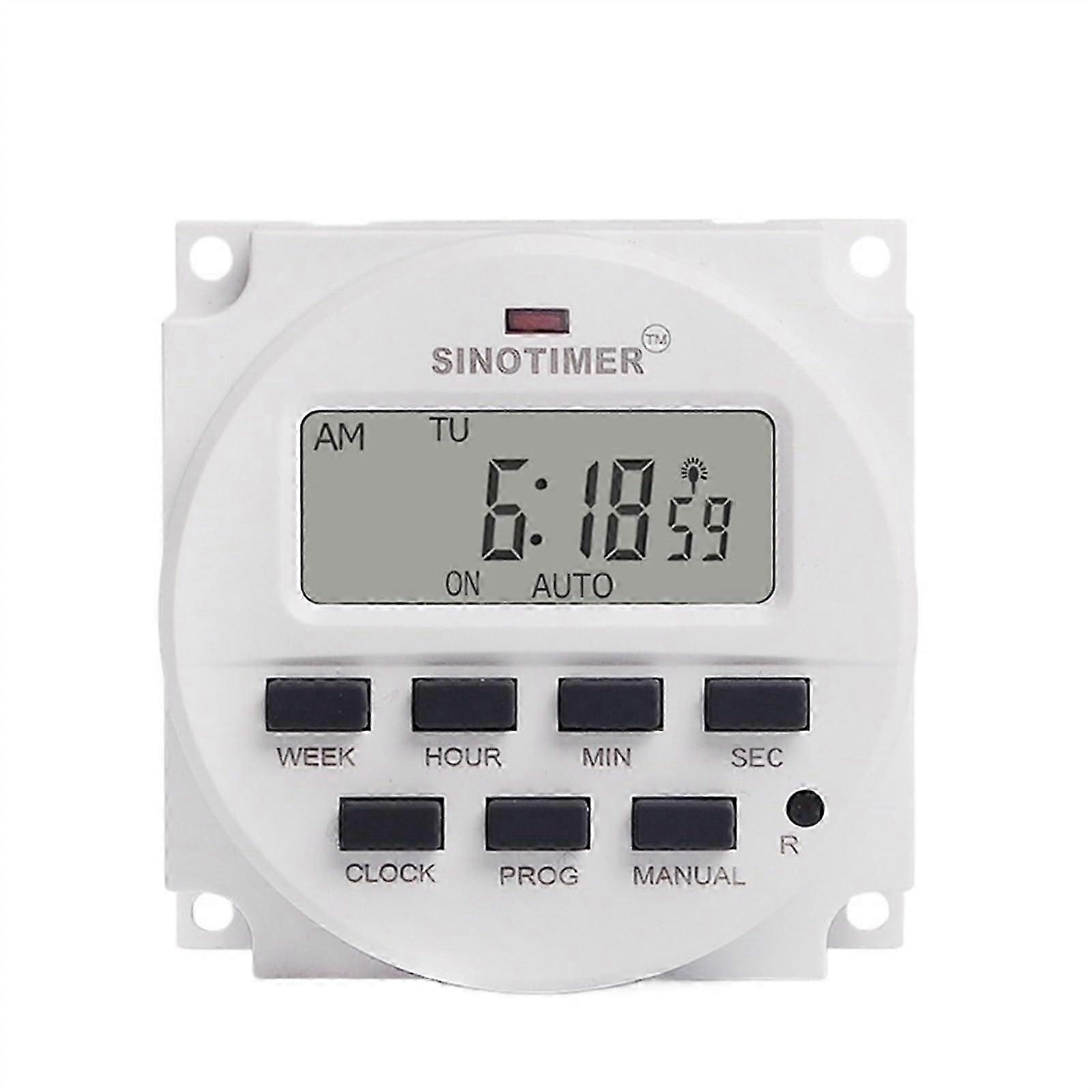 24V Programmable Digital Timer Switch 1 Second Interval 7 Day Automatic Gate Control with Enclosure