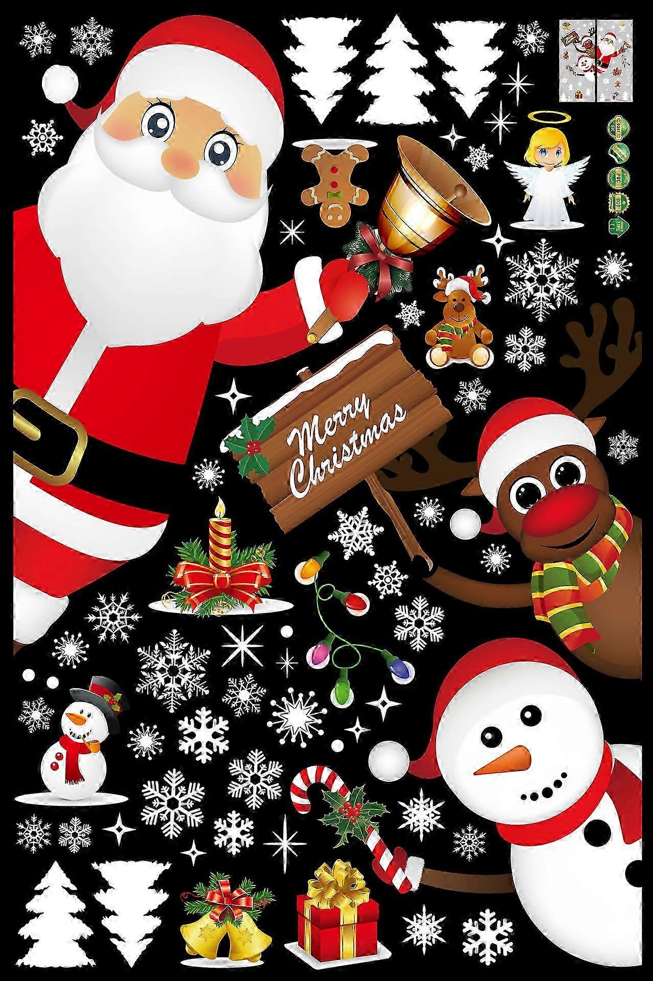 1set Christmas Xmas Santa Removable Window