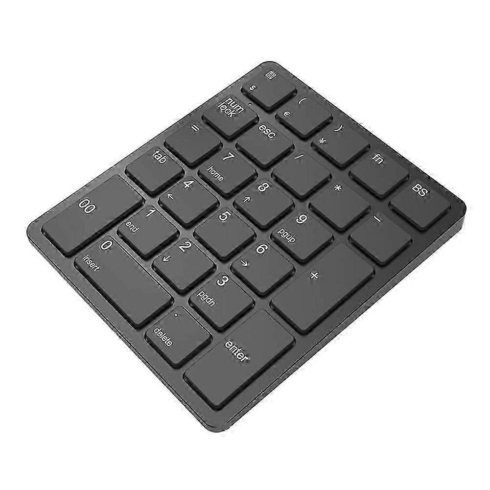 Wireless Numeric Keyboard 2.4GHz Wireless Rechargeable Numeric Keyboard compatible with Laptops Black