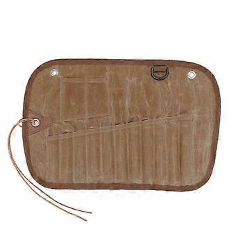 Borsa porta posate arrotolabile portatile, organizer per stoviglie da campeggio, custodia per forchette e cucchiai