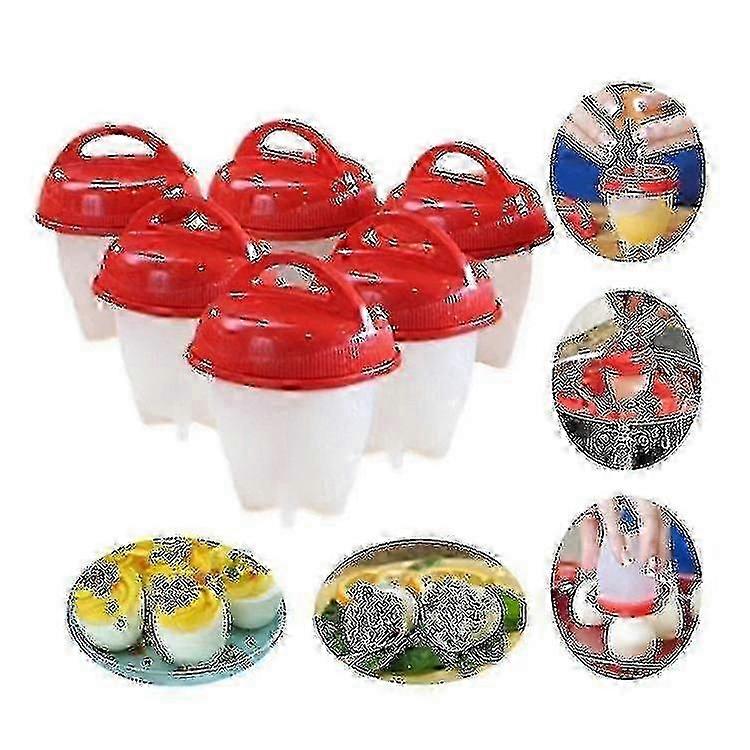 Silicone Hard Boiled Egg Cooker 6pc