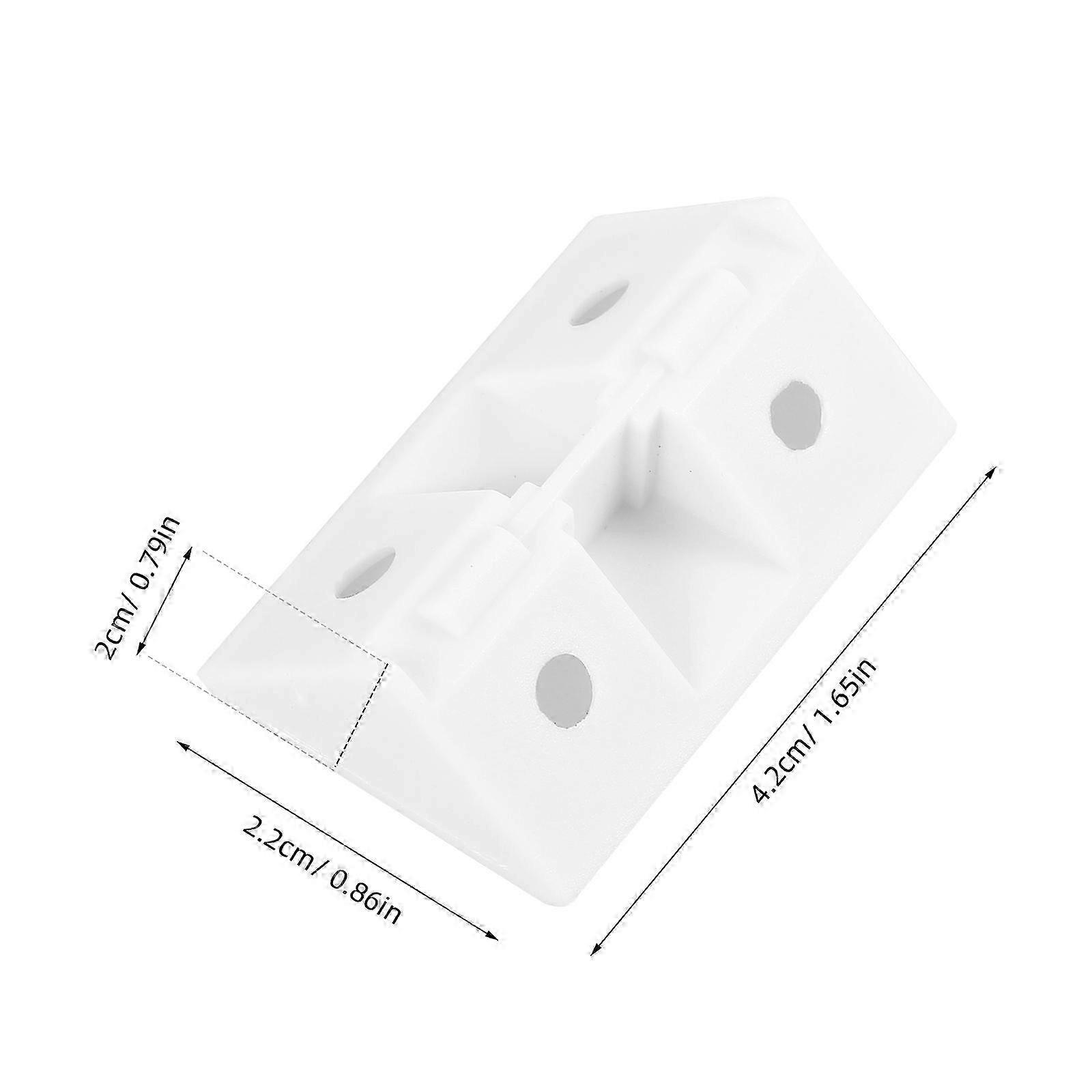 20Pcs Angle Brackets Plastic Corner Code Cabinet Supports Hanging Corner Brackets