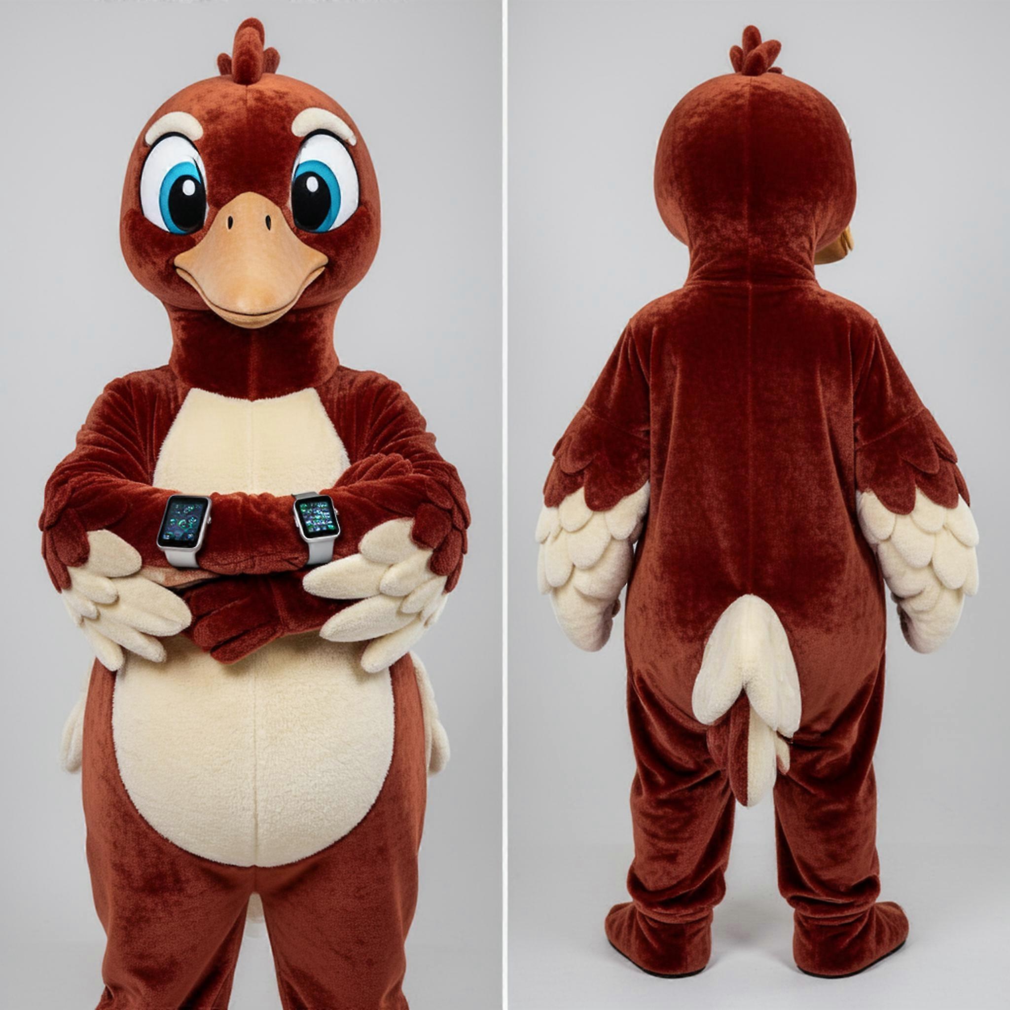MASTICOT Rust Orange Gentle Swan Mascot