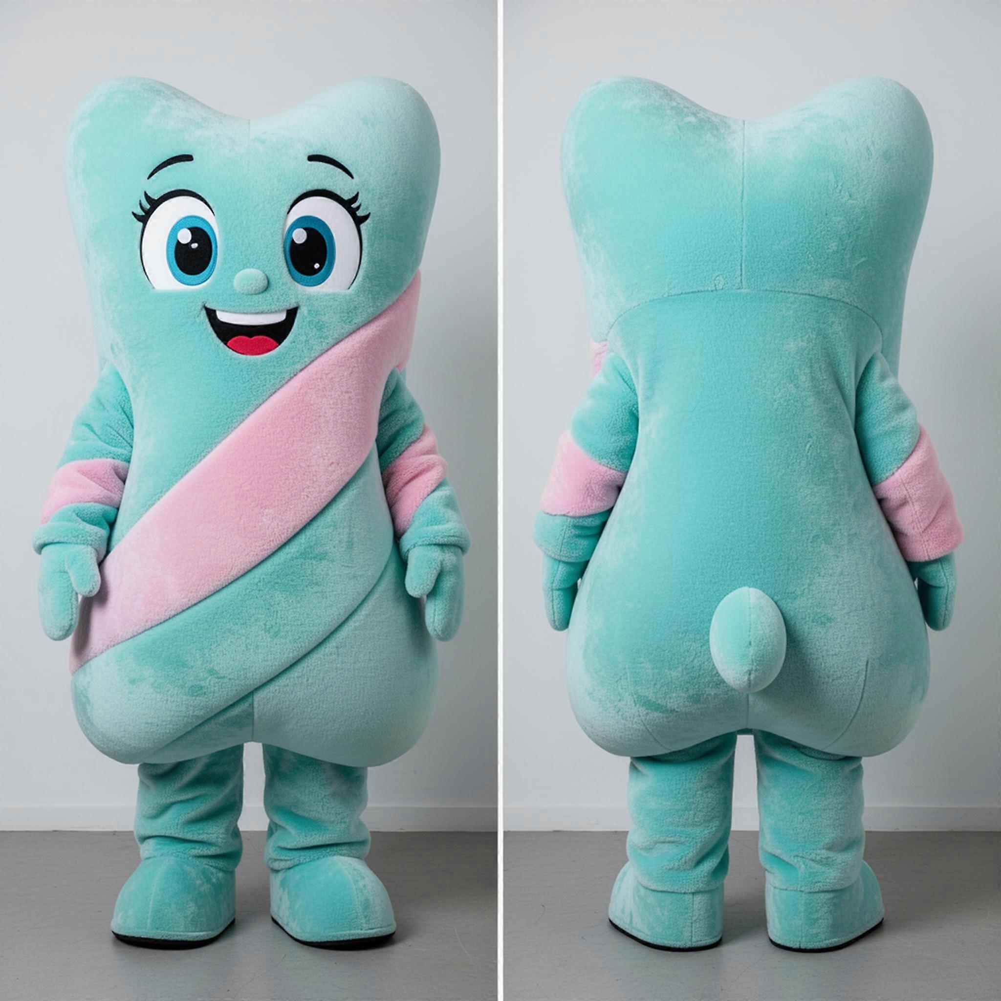 MASTICOT Turquoise Tufted Candy Mascot
