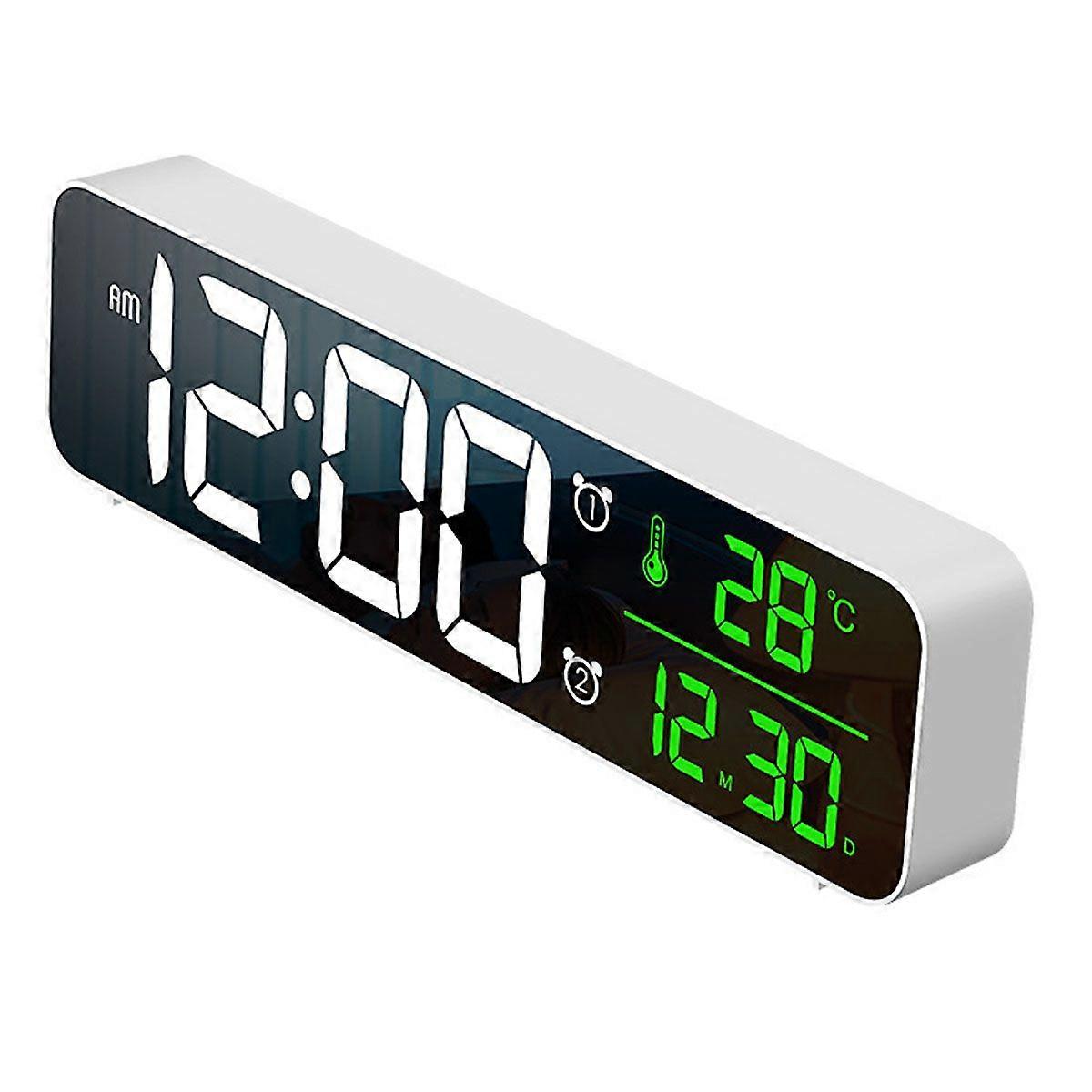 Oversized Smart Rechargeable Clock, Memory Function With Adjustable Ringtones