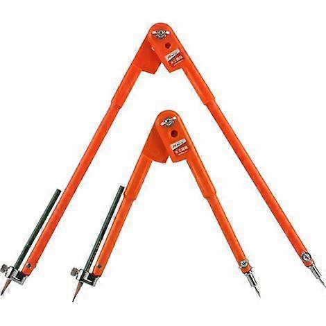 2 Precision Pencil Compass Set, Large Diameter - Orange L + S