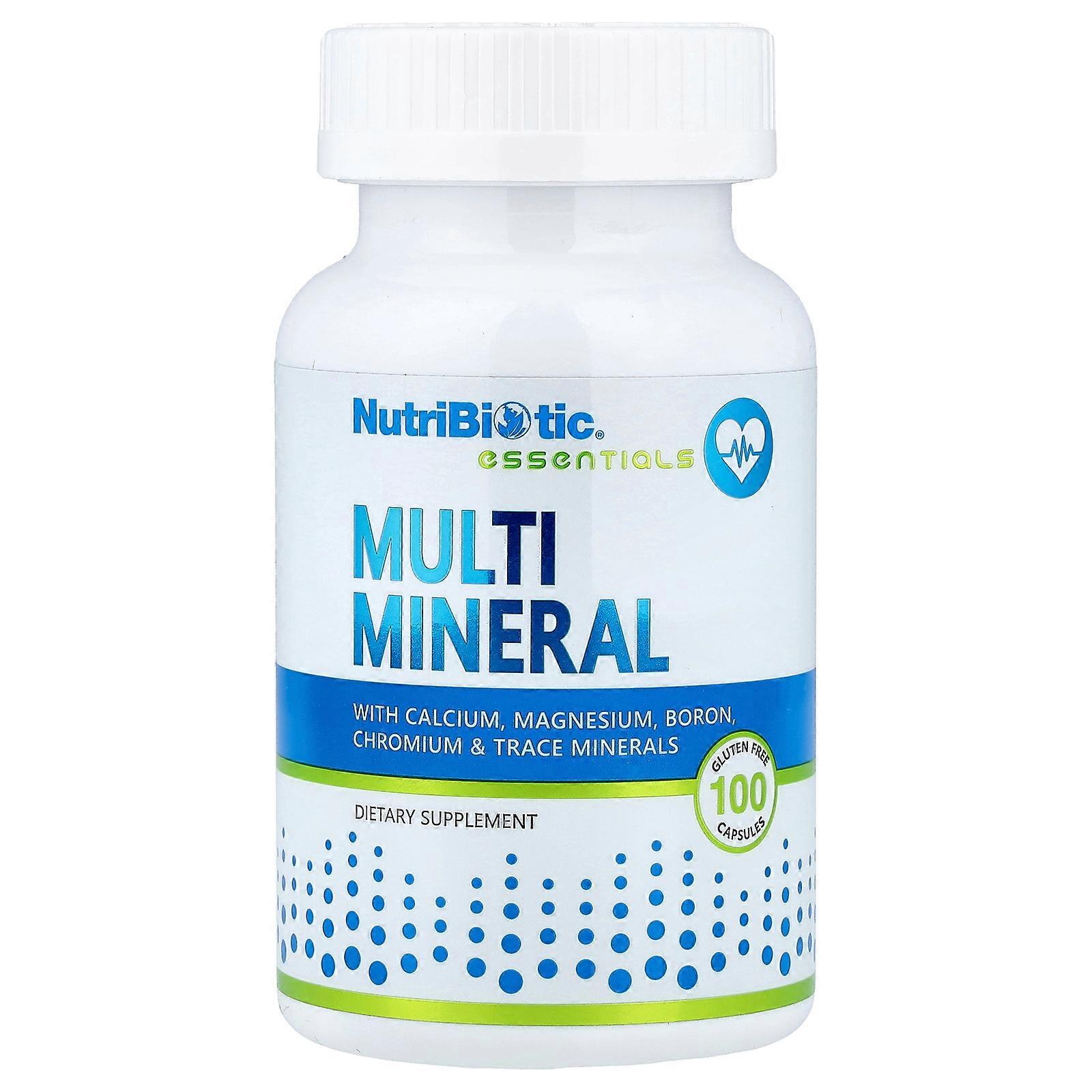 2 x NutriBiotic, Essentials, Multi Mineral, 100 Gluten Free Capsules