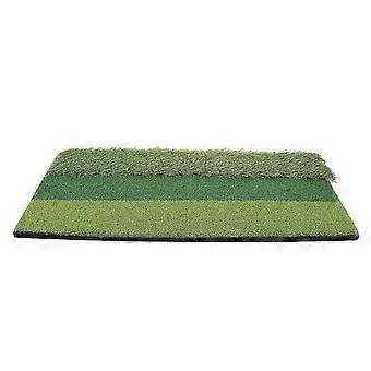 Golf-Abschlagmatte aus Kunstrasen für drinnen und draußen, 59 x 28 x 1 cm, strapazierfähige Schwungtrainingsmatte mit drei Grasstrukturen, Grün