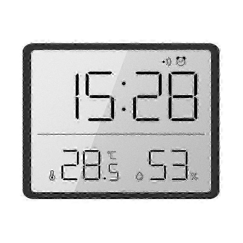 Thin electronic clock for wall with LCD temperature reading