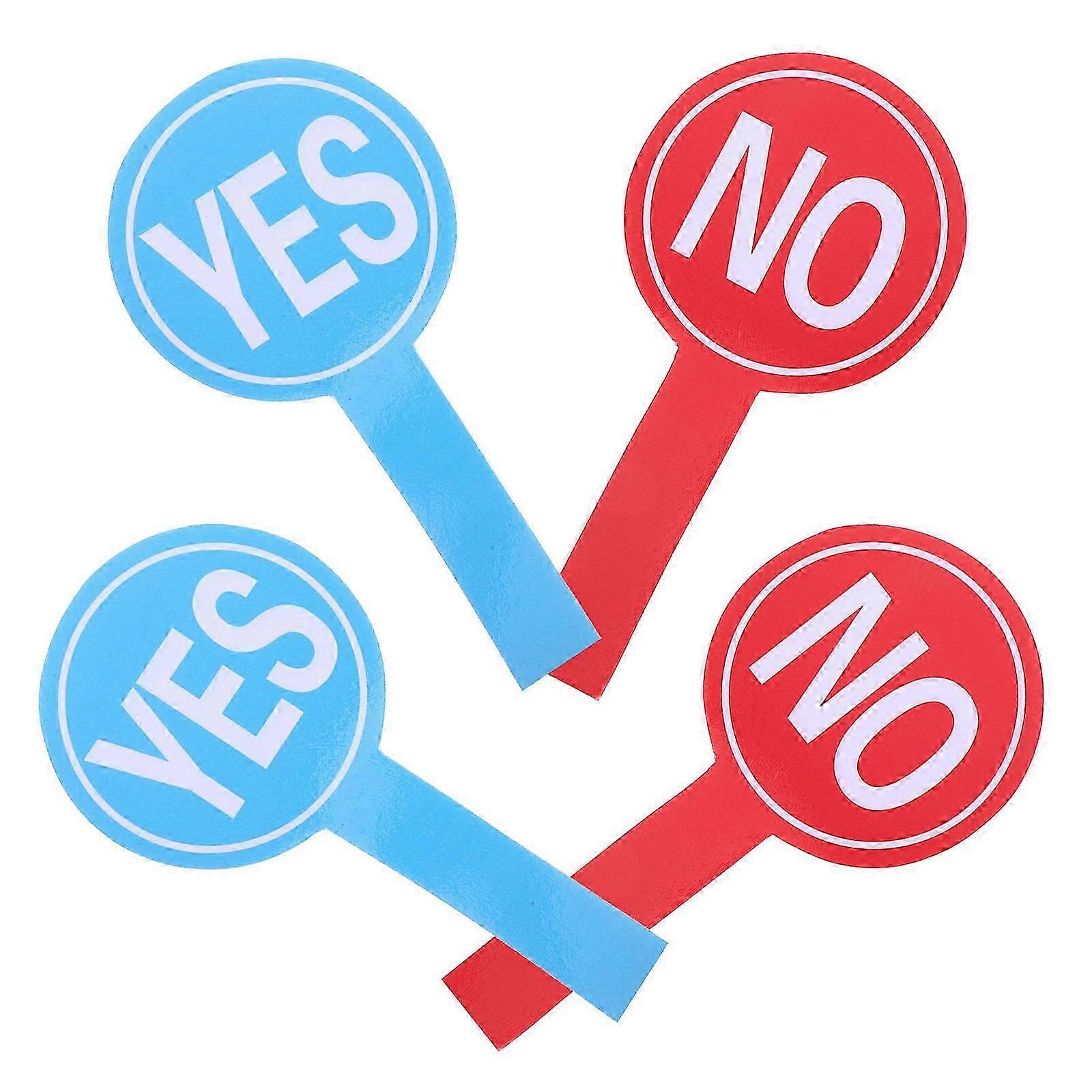 Reusable Yes Paddle Classroom Voting Board compatible with Teaching Use 4Pcs