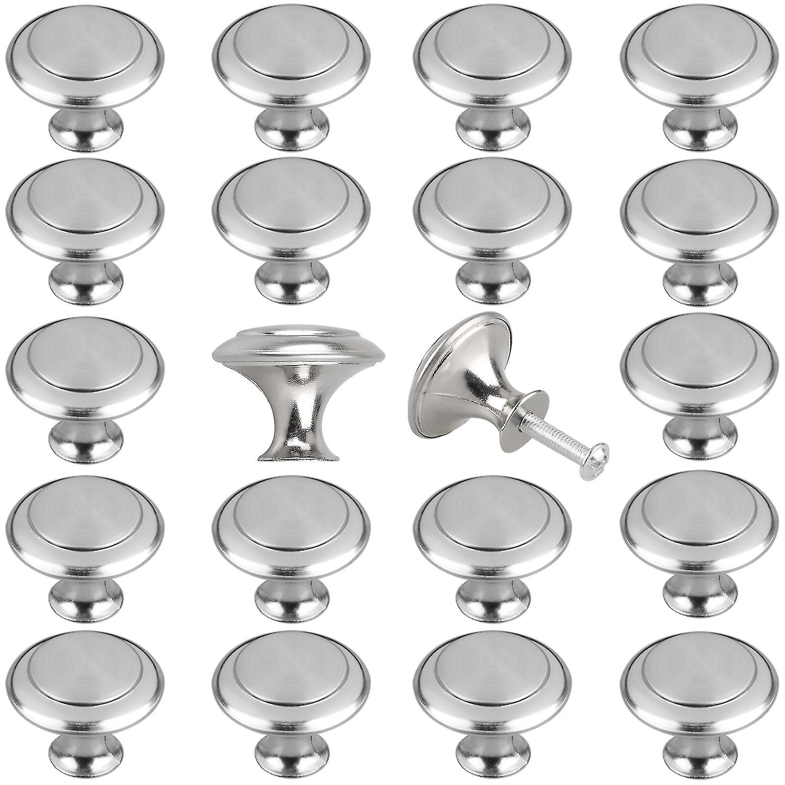 20pcs Kitchen Cabinet Knobs Pulls, Brushed Nickel Cabinet Knobs