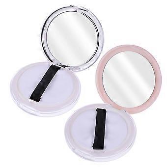 Empty Powder Box Travel Loose Powder Case for Makeup Storage 2Pcs