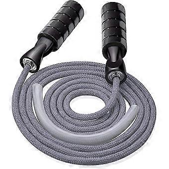 Workout Weighted Cotton Jump Rope Tangle-free Adjustable for Endurance Training
