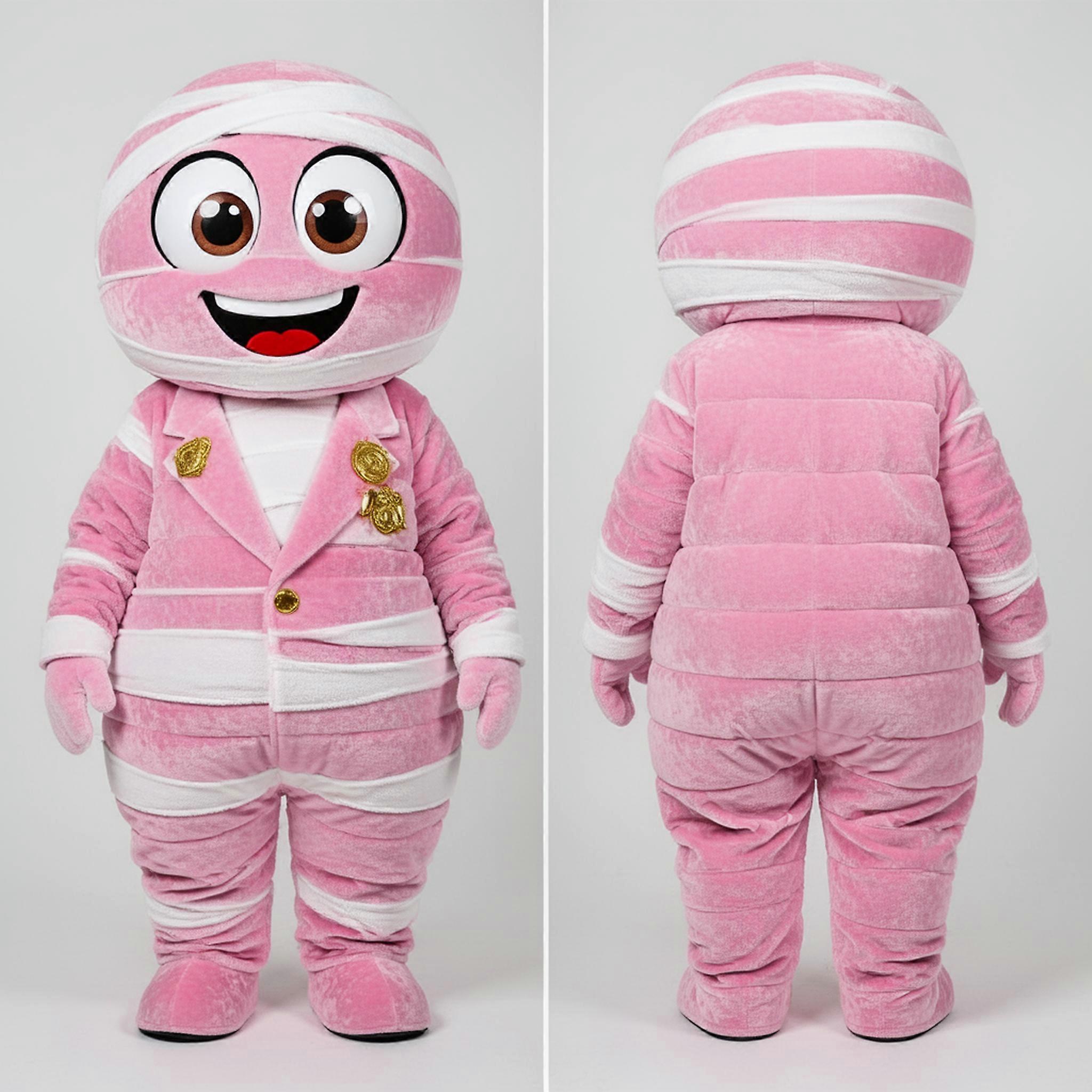 MASTICOT Velvety Pink Rounded Mummy Mascot