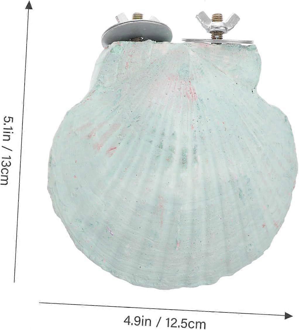 Stone Perch Stand, Shell Shape Pectolite Bird Cage Accessory