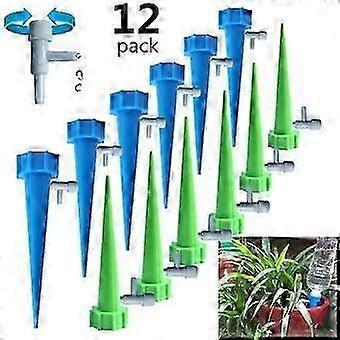 12pcs Automatic Watering Device,self Spikes System With Slow Release Control Valve,dripper