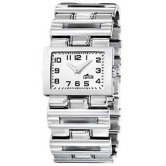 Lotus kul kvarts analog kvinne klokke med 15473/D rustfritt stål armbånd