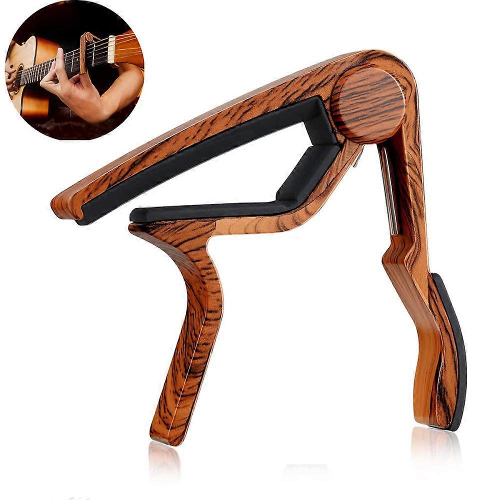 Multifunctional Walnut Zinc Alloy Capo With Quick Release