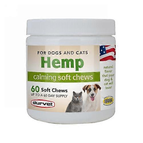 Durvet 大麻镇静犬和猫,60 片软咀嚼片