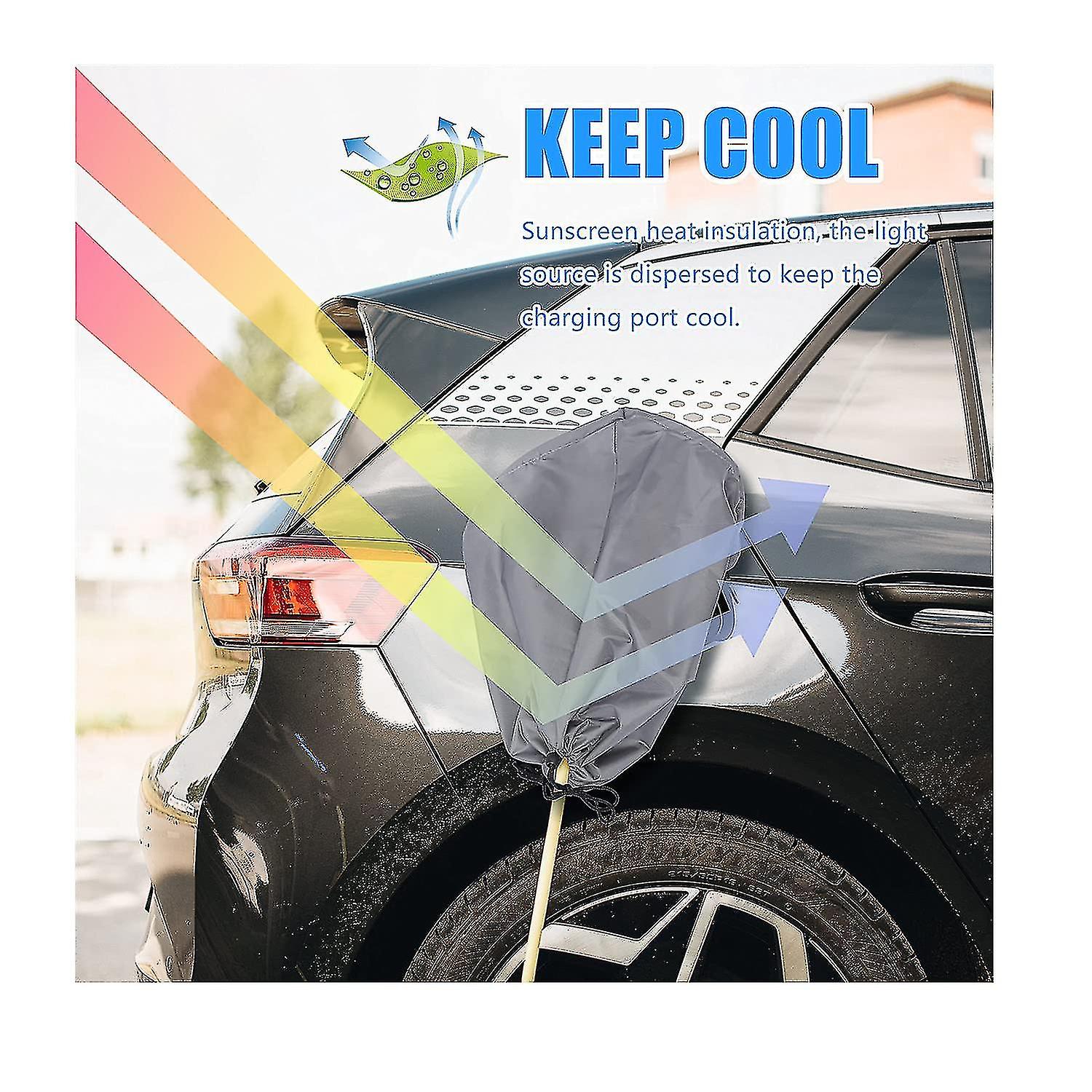 EV Charger Port Cover - Waterproof Magnetic Cover For Steel-Bodied Electric Cars, All-Weather Protection