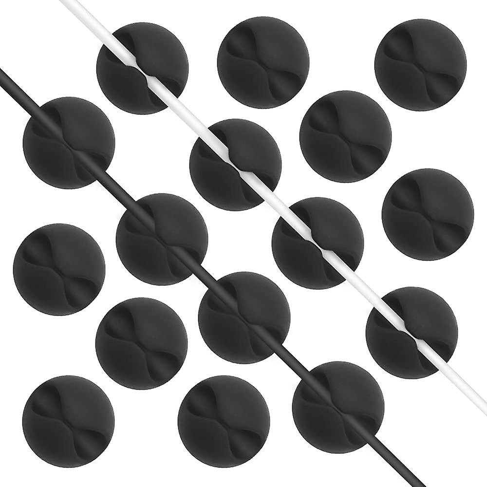 Wire Organizer, Usb Cord Organizer Clips, 16 Pack Black Cable Holder For Desk