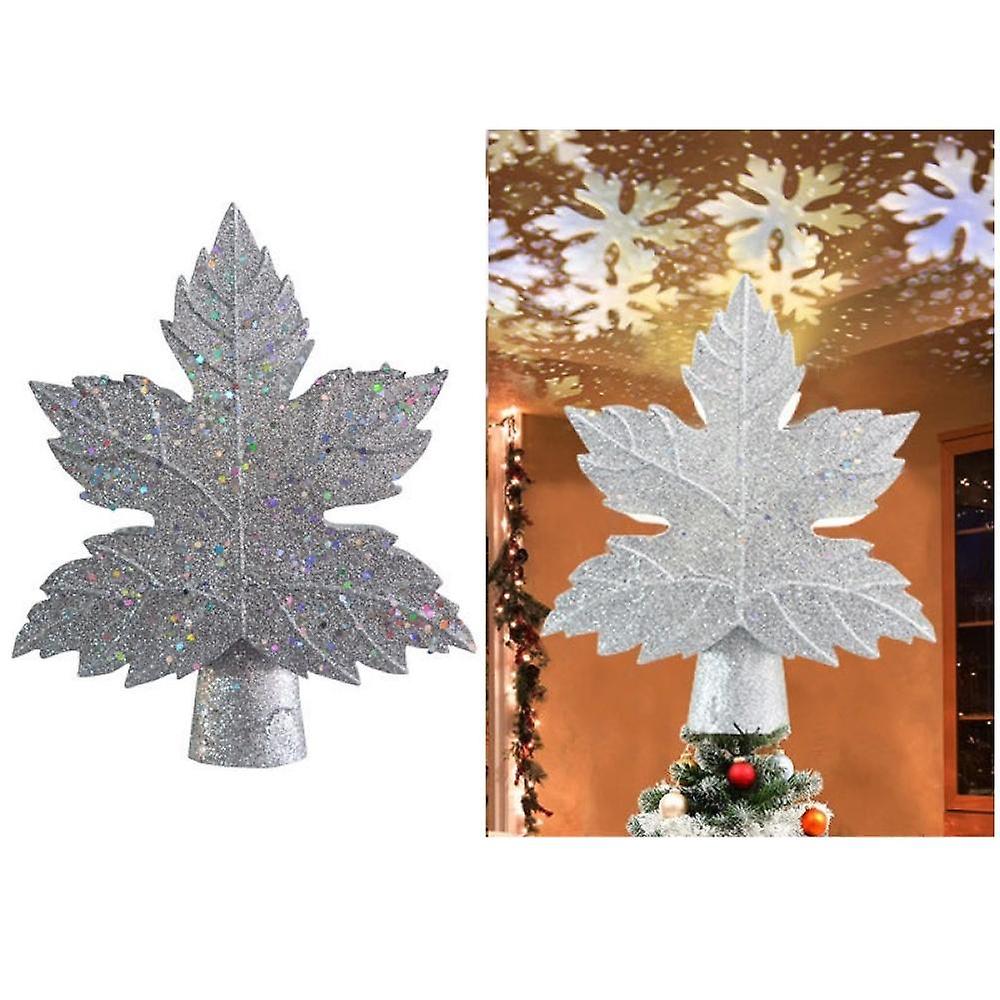 Leaf type Christmas Tree Projector Lamp Snow Storm Christmas Tree Top Lamp LED Tree Top Star Projector Lamp