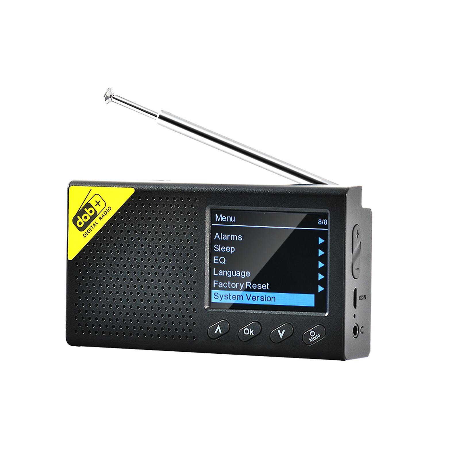Digital DAB & FM Radio with BT, Portable Digital Radio Rechargeable Wireless DAB+FM Receiver with