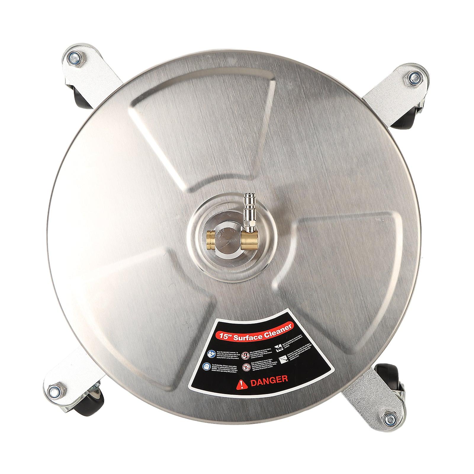 15Inch Pressure Washer Surface Cleaner Professional 4000psi Surface Cleaner With 4 Wheels 1/4inch Quick Connector
